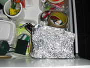 reused sandwich bags and foil