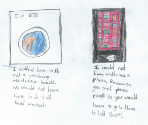 Washing machines and phones - essential!